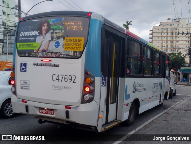 Viação Redentor C47692 na cidade de Rio de Janeiro, Rio de Janeiro, Brasil, por Jorge Gonçalves. Número da foto: #9508247.