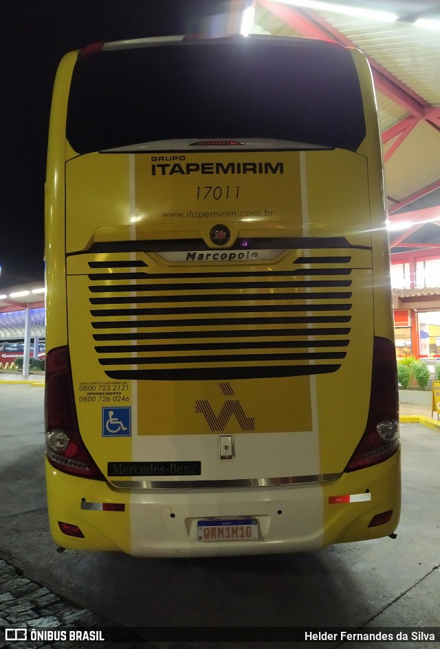 Viação Itapemirim 17011 na cidade de Ribeirão Vermelho, Minas Gerais, Brasil, por Helder Fernandes da Silva. ID da foto: 9509511.