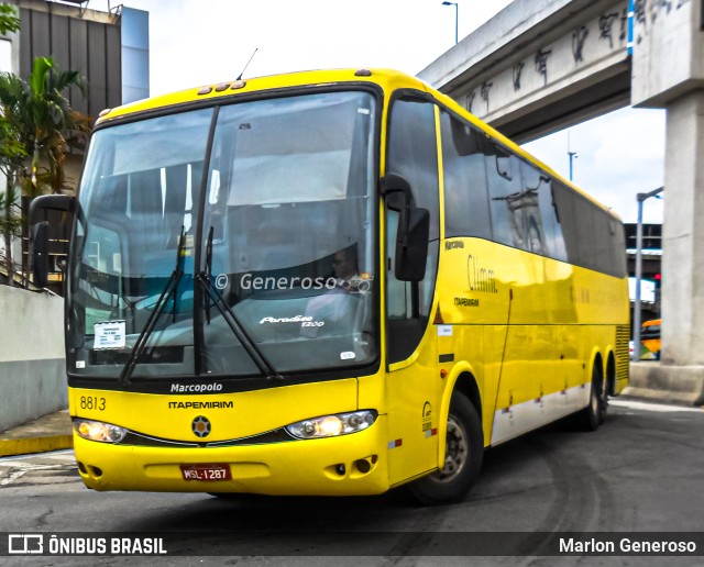 Viação Itapemirim 8813 na cidade de Rio de Janeiro, Rio de Janeiro, Brasil, por Marlon Generoso. ID da foto: 9507440.