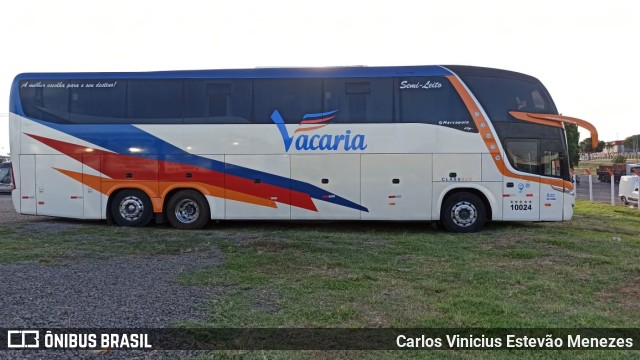 Viação Vacaria 10024 na cidade de Dracena, São Paulo, Brasil, por Carlos Vinicius Estevão Menezes. ID da foto: 9511469.