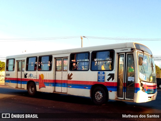 AVP - Auto Viação Paraíso 5210 na cidade de Aracaju, Sergipe, Brasil, por Matheus dos Santos. ID da foto: 9510645.