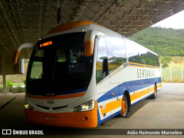 Viação Sertaneja 690 na cidade de Pará de Minas, Minas Gerais, Brasil, por Adão Raimundo Marcelino. ID da foto: 9432333.