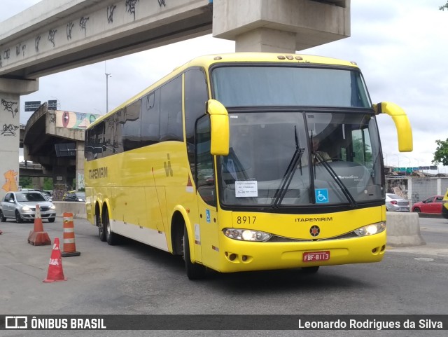 Viação Itapemirim 8917 na cidade de Rio de Janeiro, Rio de Janeiro, Brasil, por Leonardo Rodrigues da Silva. ID da foto: 9430946.