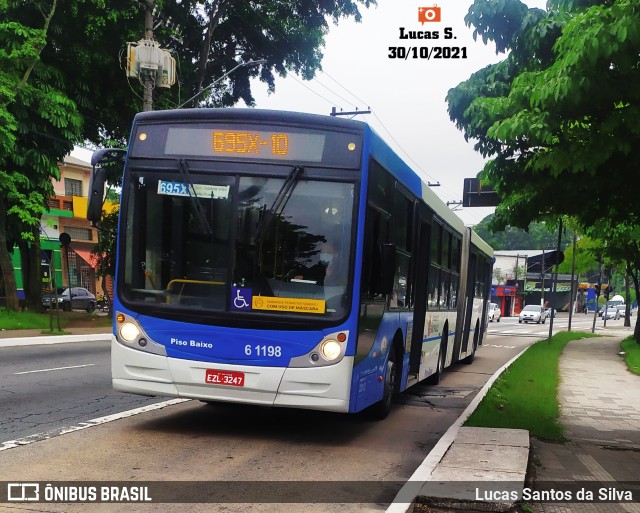 Viação Grajaú S.A. 6 1198 na cidade de São Paulo, São Paulo, Brasil, por Lucas Santos da Silva. ID da foto: 9431383.