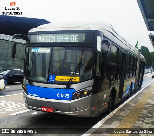 Viação Grajaú S.A. 6 1525 na cidade de São Paulo, São Paulo, Brasil, por Lucas Santos da Silva. ID da foto: 9431355.