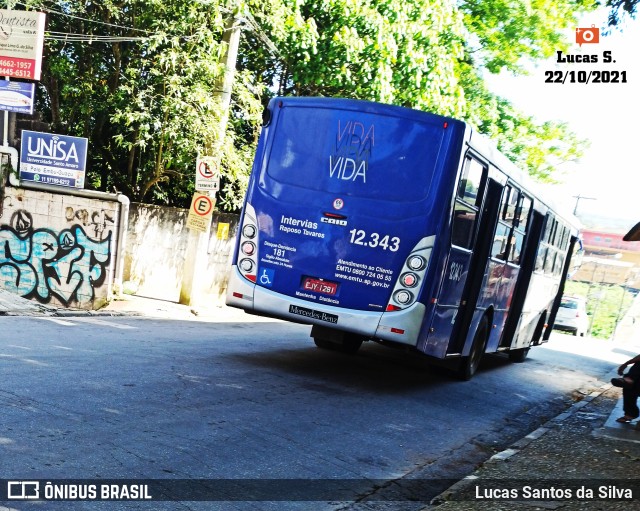 Auto Viação Bragança Metropolitana > Viação Raposo Tavares 12.343 na cidade de Embu-Guaçu, São Paulo, Brasil, por Lucas Santos da Silva. ID da foto: 9431368.