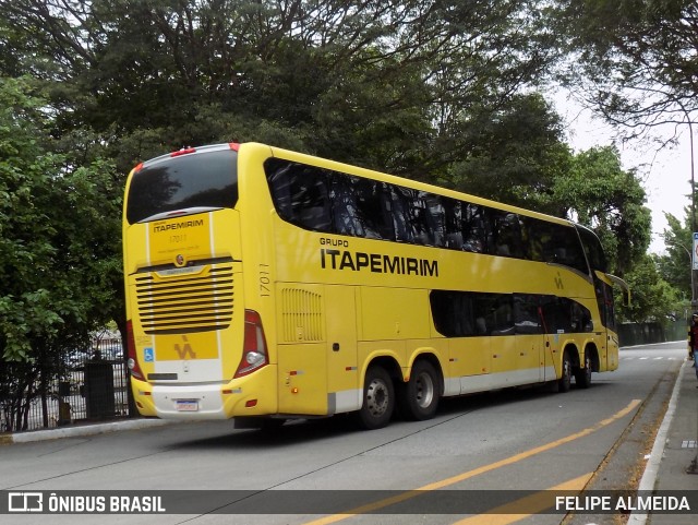 Viação Itapemirim 17011 na cidade de São Paulo, São Paulo, Brasil, por FELIPE ALMEIDA. ID da foto: 9433124.