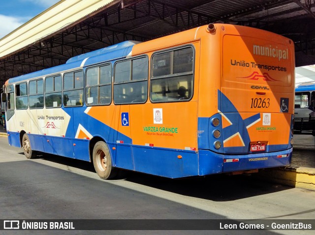 União Transportes 10263 na cidade de Várzea Grande, Mato Grosso, Brasil, por Leon Gomes. Número da foto: #9513924.
