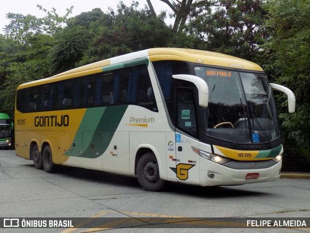 Empresa Gontijo de Transportes 18315 na cidade de São Paulo, São Paulo, Brasil, por FELIPE ALMEIDA. ID da foto: 9436761.