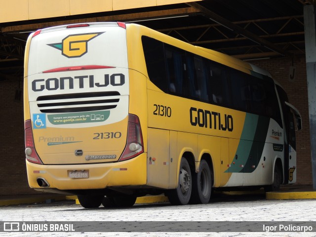 Empresa Gontijo de Transportes 21310 na cidade de Divinópolis, Minas Gerais, Brasil, por Igor Policarpo. ID da foto: 9435468.