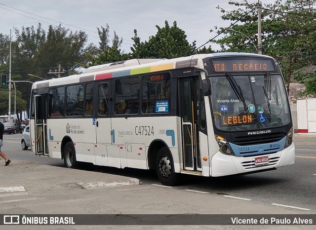 Viação Redentor C47524 na cidade de Rio de Janeiro, Rio de Janeiro, Brasil, por Vicente de Paulo Alves. ID da foto: 9436799.