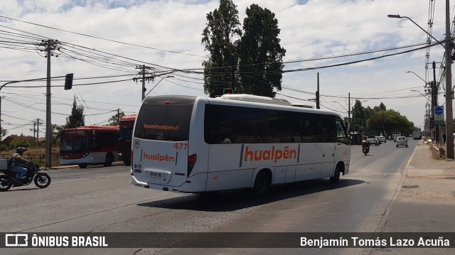 Buses Hualpén 477 na cidade de Maipú, Santiago, Metropolitana de Santiago, Chile, por Benjamín Tomás Lazo Acuña. Número da foto: #9435875.