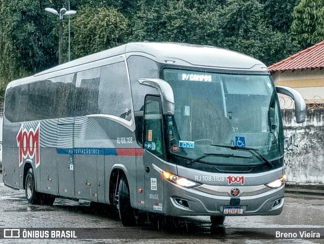 Auto Viação 1001 RJ 108.1108 na cidade de Campos dos Goytacazes, Rio de Janeiro, Brasil, por Breno Vieira. ID da foto: 9435973.