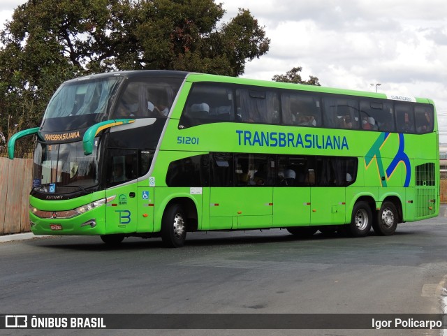 Transbrasiliana Transportes e Turismo 51201 na cidade de Brasília, Distrito Federal, Brasil, por Igor Policarpo. ID da foto: 9434975.