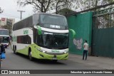 TurBus 3045 na cidade de Santiago, Santiago, Metropolitana de Santiago, Chile, por Sebastián Ignacio Alvarado Herrera. Número da foto: #:id.