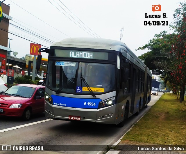 Viação Grajaú S.A. 6 1554 na cidade de São Paulo, São Paulo, Brasil, por Lucas Santos da Silva. Número da foto: #9437258.