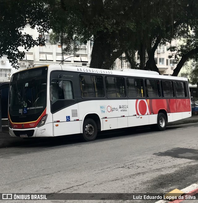 Auto Viação Alpha A48024 na cidade de Rio de Janeiro, Rio de Janeiro, Brasil, por Luiz Eduardo Lopes da Silva. Número da foto: #9438020.
