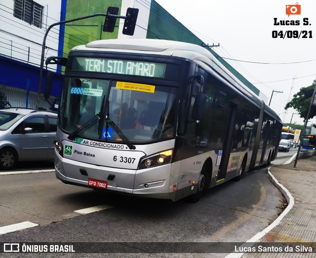 Viação Paratodos > São Jorge > Metropolitana São Paulo > Mobibrasil 6 3307 na cidade de São Paulo, São Paulo, Brasil, por Lucas Santos da Silva. Número da foto: #9437277.