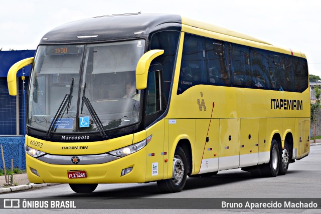 Viação Itapemirim 60093 na cidade de São Paulo, São Paulo, Brasil, por Bruno Aparecido Machado. ID da foto: 9438089.