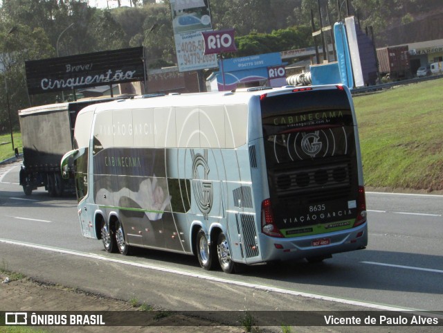 Viação Garcia 8635 na cidade de Mairinque, São Paulo, Brasil, por Vicente de Paulo Alves. ID da foto: 9438768.