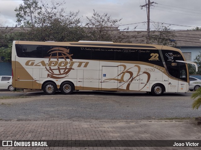 Auto Viação Gadotti 3520 na cidade de Blumenau, Santa Catarina, Brasil, por Joao Victor. Número da foto: #9440595.