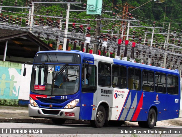 BR Mobilidade Baixada Santista 8211 na cidade de Santos, São Paulo, Brasil, por Adam Xavier Rodrigues Lima. ID da foto: 9443092.