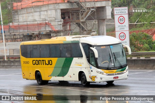 Empresa Gontijo de Transportes 7080 na cidade de Salvador, Bahia, Brasil, por Felipe Pessoa de Albuquerque. ID da foto: 9442874.