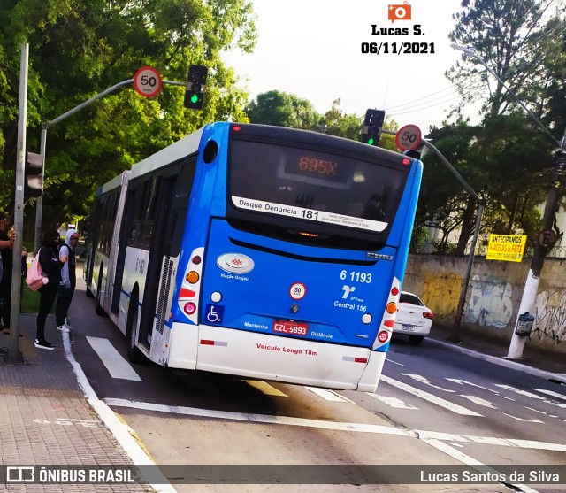 Viação Grajaú S.A. 6 1193 na cidade de São Paulo, São Paulo, Brasil, por Lucas Santos da Silva. Número da foto: #9442603.