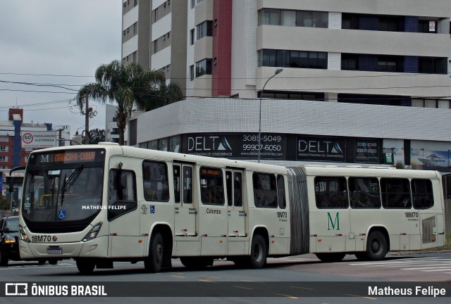 Viação Santo Ângelo 18M70 na cidade de Curitiba, Paraná, Brasil, por Matheus Felipe. Número da foto: #9443117.