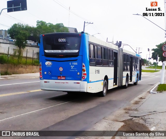 Viação Grajaú S.A. 6 1186 na cidade de São Paulo, São Paulo, Brasil, por Lucas Santos da Silva. Número da foto: #9442617.