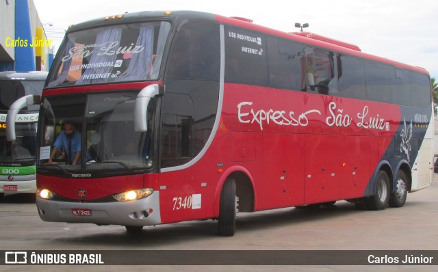 Expresso São Luiz 7340 na cidade de Goiânia, Goiás, Brasil, por Carlos Júnior. Número da foto: #9444742.