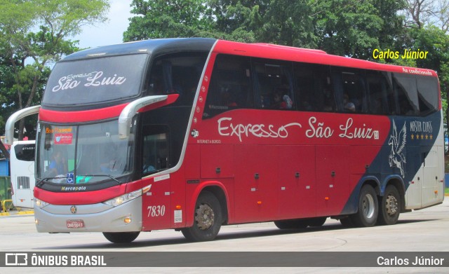 Expresso São Luiz 7830 na cidade de Goiânia, Goiás, Brasil, por Carlos Júnior. Número da foto: #9444421.