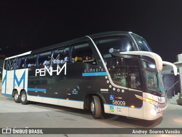 Empresa de Ônibus Nossa Senhora da Penha 58009 na cidade de Santos, São Paulo, Brasil, por Andrey  Soares Vassão. ID da foto: 9449666.