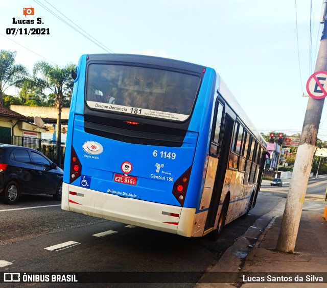 Viação Grajaú S.A. 6 1149 na cidade de São Paulo, São Paulo, Brasil, por Lucas Santos da Silva. ID da foto: 9447015.