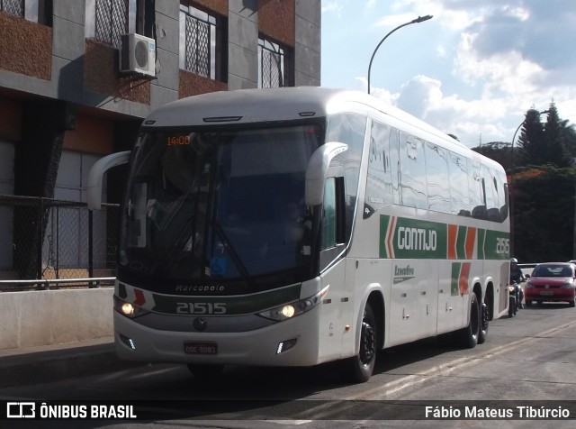 Empresa Gontijo de Transportes 21515 na cidade de Três Corações, Minas Gerais, Brasil, por Fábio Mateus Tibúrcio. ID da foto: 9448925.