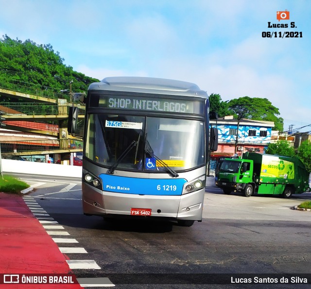 Viação Grajaú S.A. 6 1219 na cidade de São Paulo, São Paulo, Brasil, por Lucas Santos da Silva. ID da foto: 9447030.