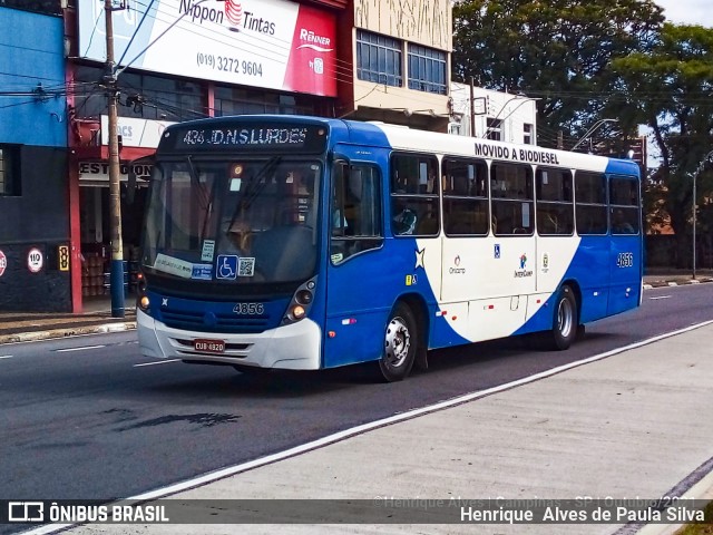 Onicamp Transporte Coletivo 4856 na cidade de Campinas, São Paulo, Brasil, por Henrique Alves de Paula Silva. Número da foto: #9446969.