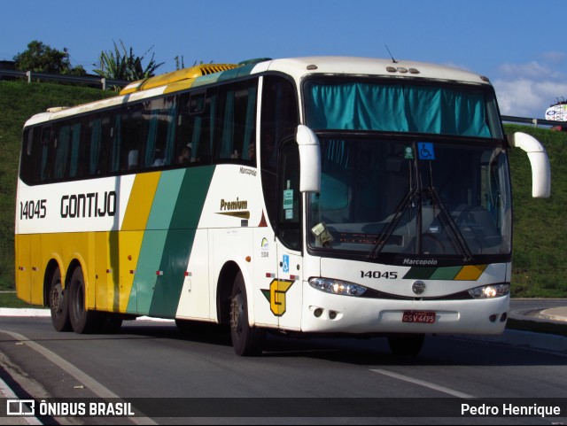 Empresa Gontijo de Transportes 14045 na cidade de Divinópolis, Minas Gerais, Brasil, por Pedro Henrique. ID da foto: 9452540.