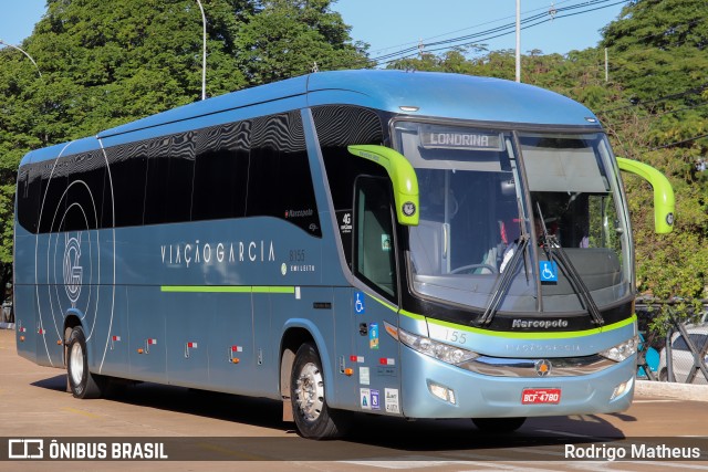 Viação Garcia 8155 na cidade de Maringá, Paraná, Brasil, por Rodrigo Matheus. ID da foto: 9453043.