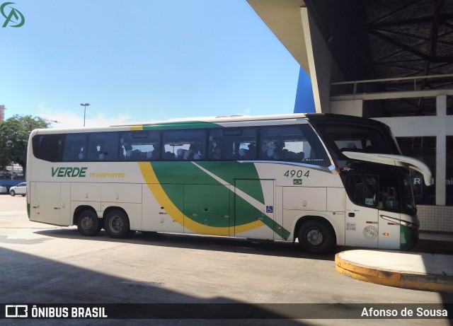 Verde Transportes 4904 na cidade de Goiânia, Goiás, Brasil, por Afonso de Sousa. ID da foto: 9449935.