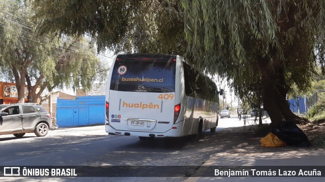 Buses Hualpén 409 na cidade de Padre Hurtado, Talagante, Metropolitana de Santiago, Chile, por Benjamín Tomás Lazo Acuña. ID da foto: 9452767.