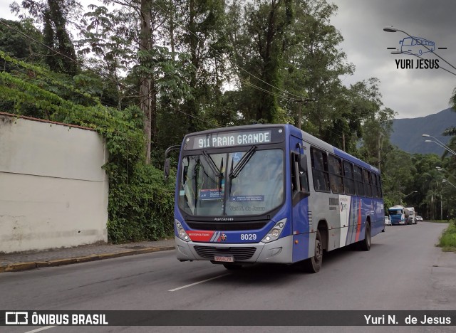 BR Mobilidade Baixada Santista 8029 na cidade de Cubatão, São Paulo, Brasil, por Yuri N.  de Jesus. ID da foto: 9451949.