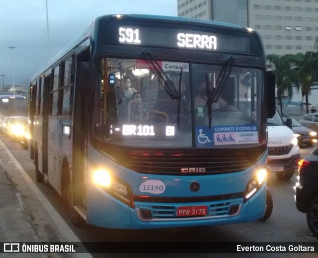Viação Serrana 15140 na cidade de Cariacica, Espírito Santo, Brasil, por Everton Costa Goltara. Número da foto: #9515986.