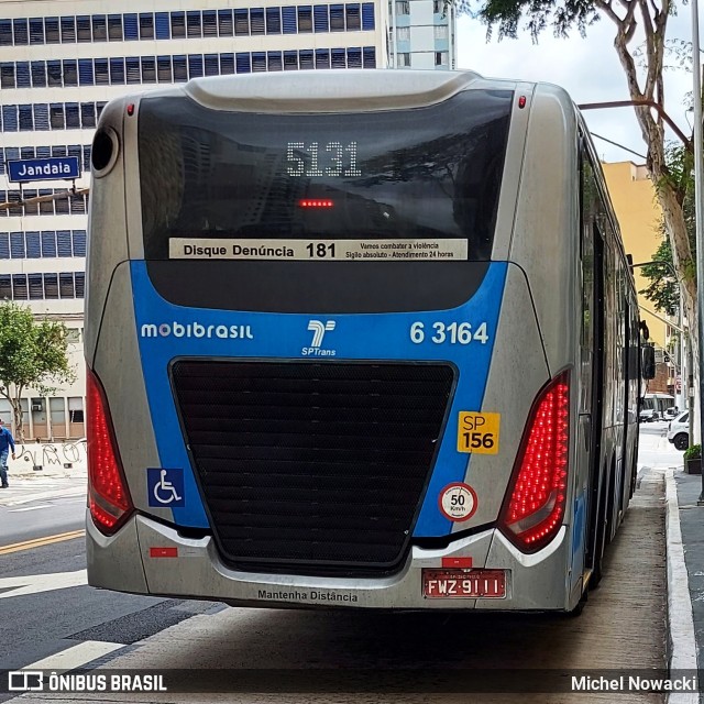 Viação Paratodos > São Jorge > Metropolitana São Paulo > Mobibrasil 6 3164 na cidade de São Paulo, São Paulo, Brasil, por Michel Nowacki. ID da foto: 9538426.