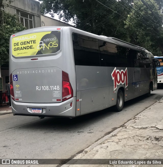 Auto Viação 1001 RJ 108.1148 na cidade de Niterói, Rio de Janeiro, Brasil, por Luiz Eduardo Lopes da Silva. ID da foto: 9539366.