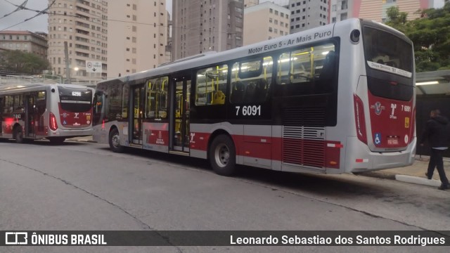 Viação Gatusa Transportes Urbanos 7 6091 na cidade de São Paulo, São Paulo, Brasil, por Leonardo Sebastiao dos Santos Rodrigues. Número da foto: #9540128.