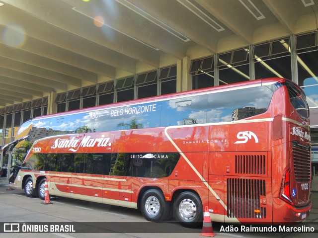 Santa Maria Fretamento e Turismo > Transportes Santa Maria(SP) 1100 na cidade de Belo Horizonte, Minas Gerais, Brasil, por Adão Raimundo Marcelino. Número da foto: #9540331.