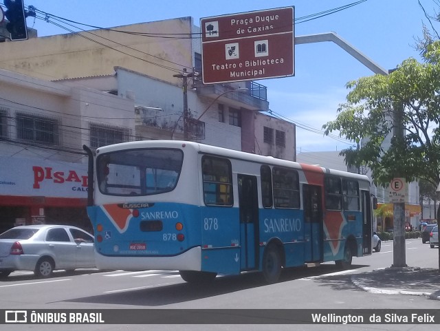 Viação Sanremo 878 na cidade de Vila Velha, Espírito Santo, Brasil, por Wellington  da Silva Felix. ID da foto: 9540593.