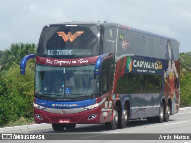 Carvalho Tur Transportes e Turismo 1008 na cidade de Cascavel, Ceará, Brasil, por Amós  Mattos. ID da foto: 9539884.