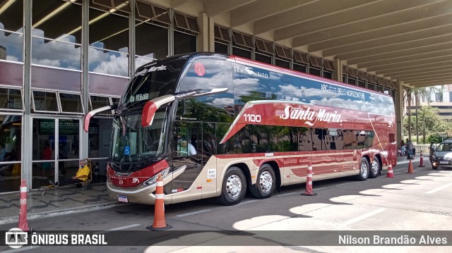 Santa Maria Fretamento e Turismo > Transportes Santa Maria(SP) 1100 na cidade de Belo Horizonte, Minas Gerais, Brasil, por Nilson Brandão Alves. Número da foto: #9540395.